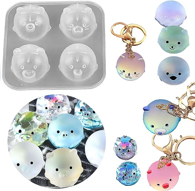 Resin Casting Silicone Mold for Candle Making, Home Decor, 3D Animal and Clay - Resin Making Molds