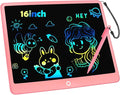 LCD Writing Tablet Doodle Board, 16inch Colorful Drawing Tablet Writing Pad, Kids Travel Essentials, Toddler Toys for 3 4 5 6 7 8 Year Old Girls Boys- Christmas and Birthday Gifts