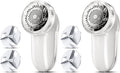 Bymore Fabric Shaver, Lint Remover, Lint Shaver Defuzzer Sweater Shaver for Clothes and Furniture with AC Adapter Pill Fuzz Remover-White (Pack of 2)