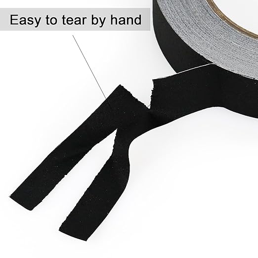 BOMEI PACK Black Gaffer Tape, Matte Non-Reflective, 1inch x 30yds No Residue Hand Tear Self-Adhesive Gaffer Tape for Labeling, Cable, Stage, Photography, Painters and Duct Repair, 1 Pack
