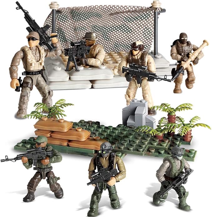 YEIBOBO ! Special Forces Mini Action Figure with Military Weapons and Accessories (Vanguard Team XJ-991)