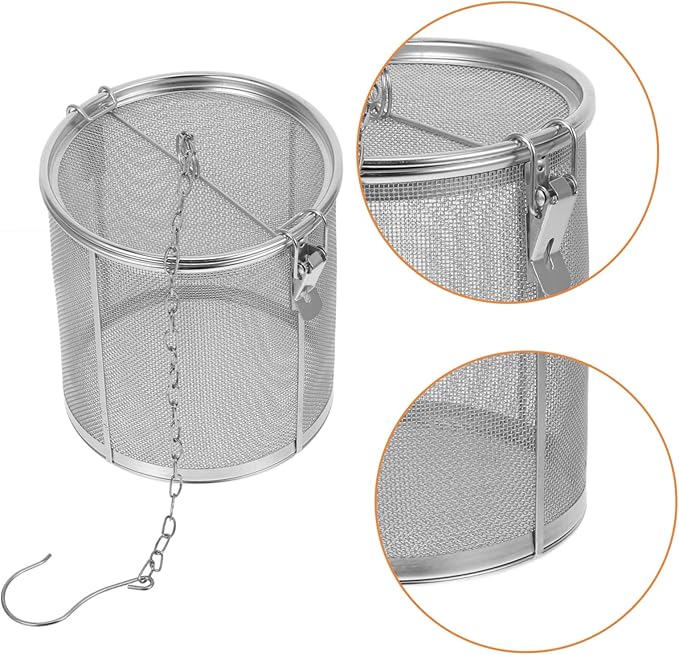 BESTOYARD Stainless Steel Seasoning Filter Portable Infuser for Soup and Tea Reusable Kitchen Strainer for Home Cooking and Seasoning Extraction