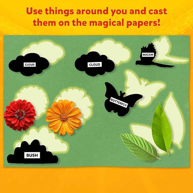 Skillmatics Sun Paper Art Kit - STEM Craft Kit for Kids with Decorative Paper, Stencils & Markers, Create with Sunlight, Mess-Free, Indoor Fun, Gifts for Ages 4, 5, 6, 7, 8, 9, 10, 11, 12