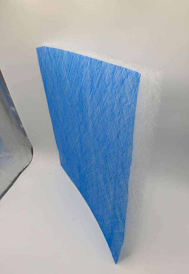Paint Booth Exhaust Fiberglass Filter, Blue/White Paint Arrestor for Spray Booth (50/case, 25" x 20")