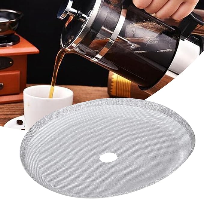 5Pcs 304 Stainless Steel Coffee Mesh Filter Portable Reusable Cofffe Pot Mesh Filter Coffee Making Tool Mesh Accessory (Large-1000ml)