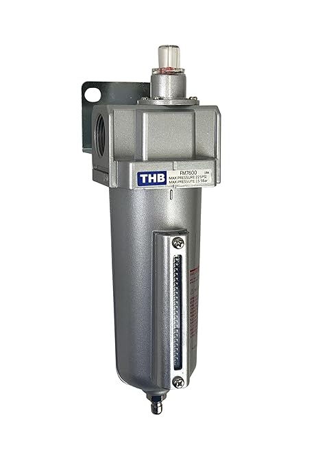 3/4" NPT Industrial Coalescing 0.01u Micron Filter Removes 99.98% of Oil, Moisture Vapor, Aerosols from Compressed Air Lines, 5oz Bowl, Manual Drain