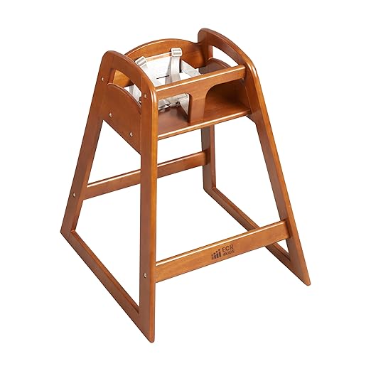 ECR4Kids ASATT Highchair, Toddler Chair, Dark Walnut