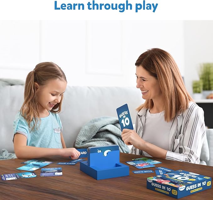 Skillmatics Guess in 10 Underwater Animals, Perfect for Boys, Girls, Kids, and Families Who Love Card Games, Toys, Board Games, Gifts for Ages 8, 9, 10 and Up