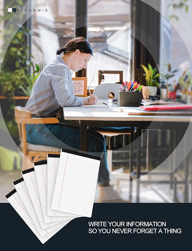 White Legal Pads 5x8 Small Note Pads 5x8 College Ruled Paper Tablets 15 Pack Writing Pads 5x8 Paper Pads Small Notepads 5x8 Notebook Paper Lined Writing Pad Small Legal Pad 5 x 8 White 30 Sheets/Pad