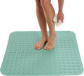 ENKOSI Extra Large Square Non Slip Shower Mat - 31 x 31-inch XL Bathroom Shower Mat - Square Shower Matts for Shower Stall Floors | Secure Suction Cups and Drain Holes (31x31 Aqua Green)