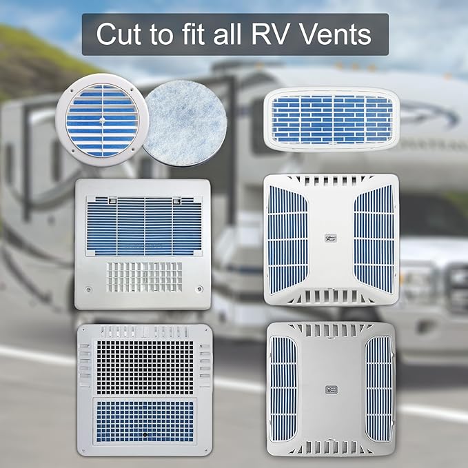 Premium Air Vent Polyester Filter Roll MERV 8 HVAC Furnace Filters Cut to Fit for Floor Registers, RV, AC, Ceiling, Grilles and Wall HVAC Furnace Vents (12" x 90")
