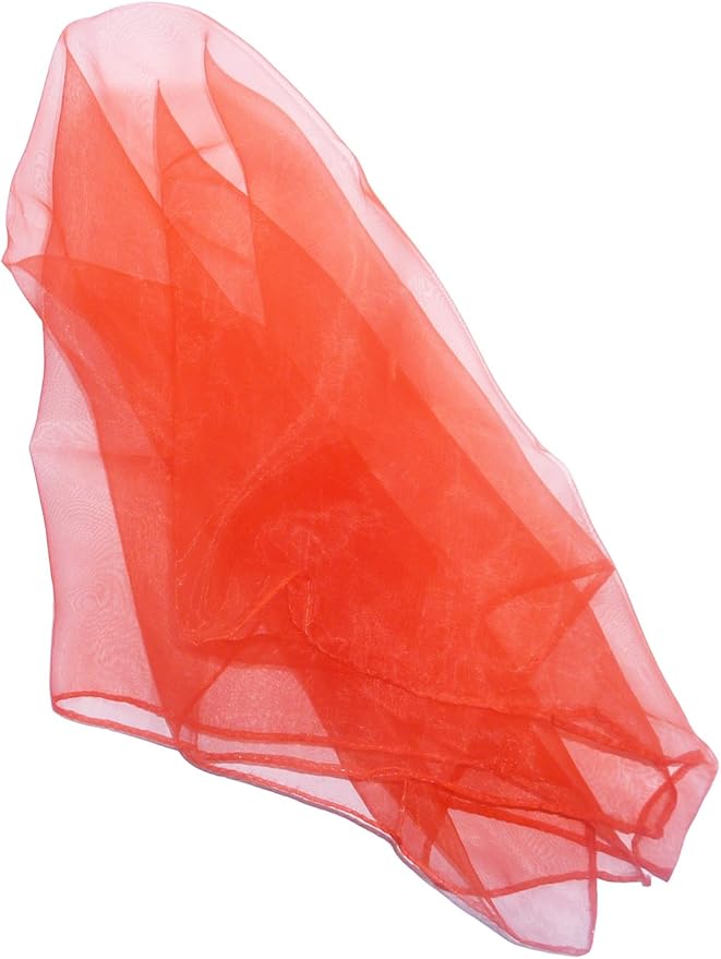 Hoerev Pack of 6 Dancing Juggling Scarves for Decoration Colors Scarves,Size 24"x24",60cmx60cm (Red)