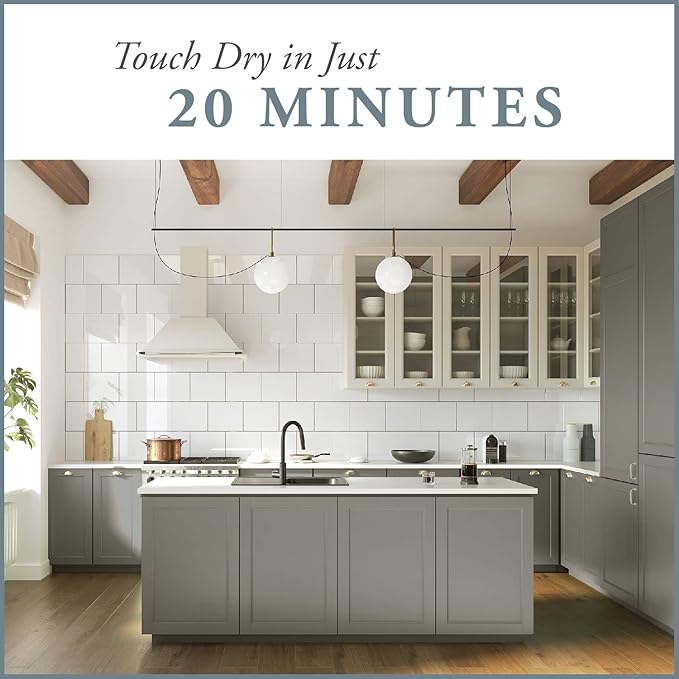 AMY HOWARD AT HOME Chalk-Based One Step Paint for Furniture, Cabinetry, Decor, Finish, and More | No Stripping, Sanding, or Priming | Medium Base | 16 Ounce | Selznick Grey