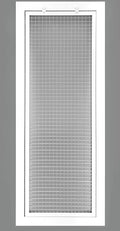 HVAC Premium 14'' x 36'' Cube Core Eggcrate Return Air Filter Grille for 1'' Filter - Aluminum - White [Outer Dimensions: 16.5'' x 38.5]
