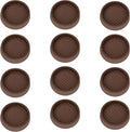 2X2 Round Rubber Caster Cups, Non Slip Furniture Pads, Anti-Slip Gripper, Anti Skid Furniture Feet, Anti Slide Floor Protector for Bed Couch Table Chair Stoppers (Brown, 12 Pack)