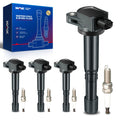 KAX 4-Pack Ignition Coils and Double Iridium Spark Plug Set Compatible with Acura 2010 2011 2012 2013 2014 TSX 2.4L, 2009 TSX, U