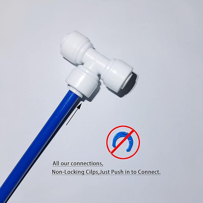 YZM Straight Male Thread Adapter 1/4" Male x 3/8" OD Tube Quick Connector,for Water Purifiers Filters Reverse Osmosis Systems,5 pcs.