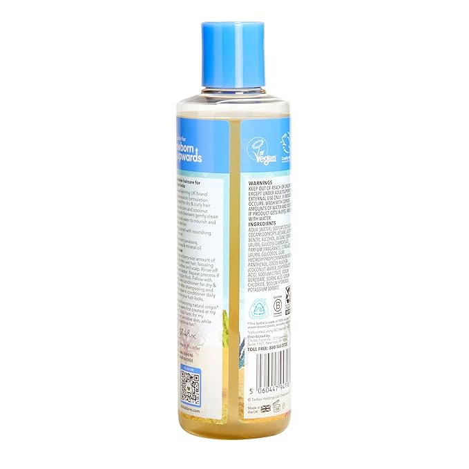 Childs Farm, Coco-Nourish Shampoo contains natural corn and coconut cleansers to gently clean and nourish hair leaving curls defined, 8.4 Fl Oz