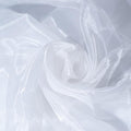 Fynite White Organza Fabric by The Yard | 5 Yard Long | 44" Wide | Bridal Soft Sheer Organza Tulle for DIY Wedding Dress Fashion Craft Decorations