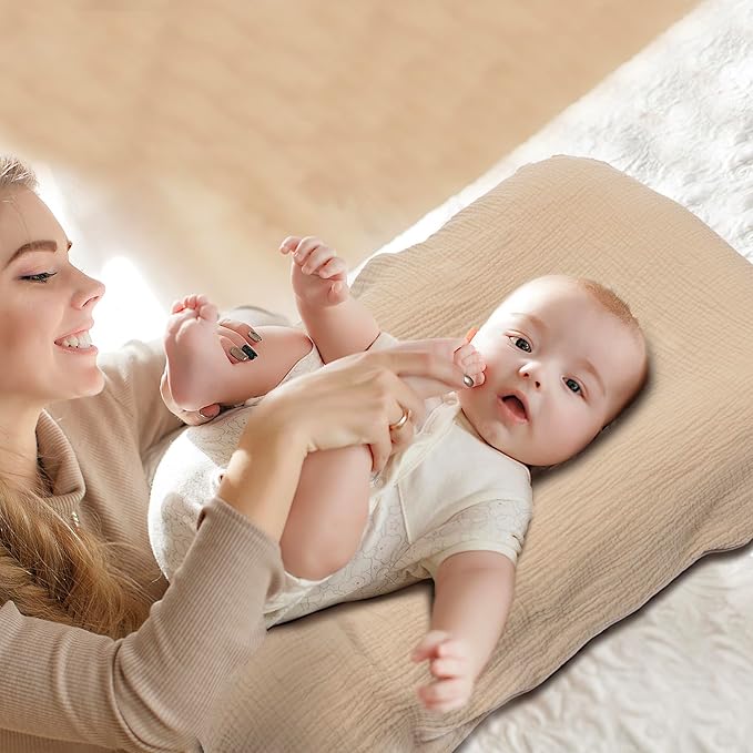 Baby Lounger - Snuggle Cozy Me Infant Lounger for Newborns | Breathable & Soft, Portable Awake-Time Pad, Essential Baby Gift- Coffee (Lounger Cover Included)
