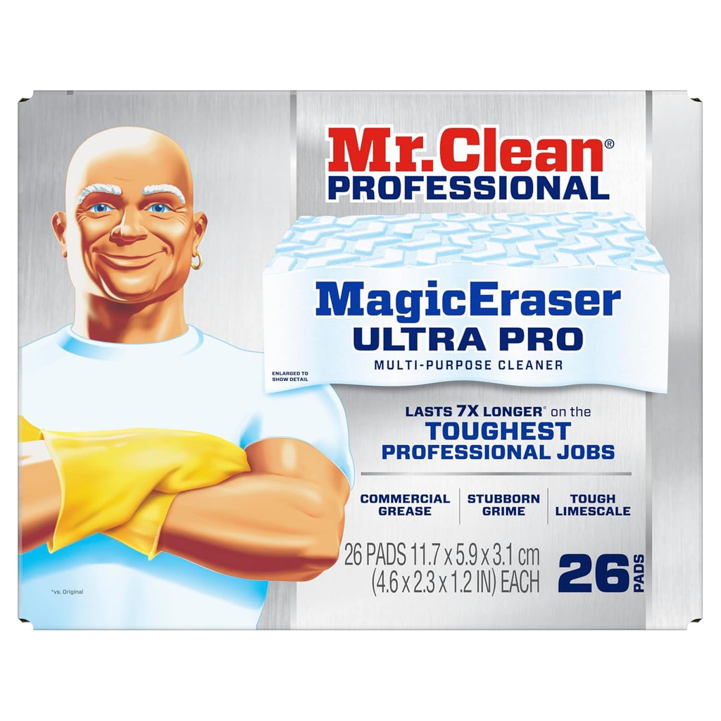 P&G Professional Mr. Clean Magic Eraser, Multi-Purpose Cleaner, 26 Count, Cleaning Sponge, Commercial Cleaning Supply, Commercial Grease Cleaner