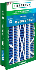Filterbuy 16x25x5 Air Filter MERV 13 Optimal Smoke & Allergy Defense (1-Pack), Electrostatic Pleated HVAC AC Furnace Filters for Honeywell Return Grille (Actual Size: 14.38 x 23.38 x 3.69)
