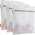 Polecasa 3Pcs 12 x 16 Inches Extra Durable Fine Mesh Laundry Bags with Sturdy Zipper for Delicates, Protect Clothes in Washing Machine, Laundry Room Essentials for College, Dorm (3 Medium)