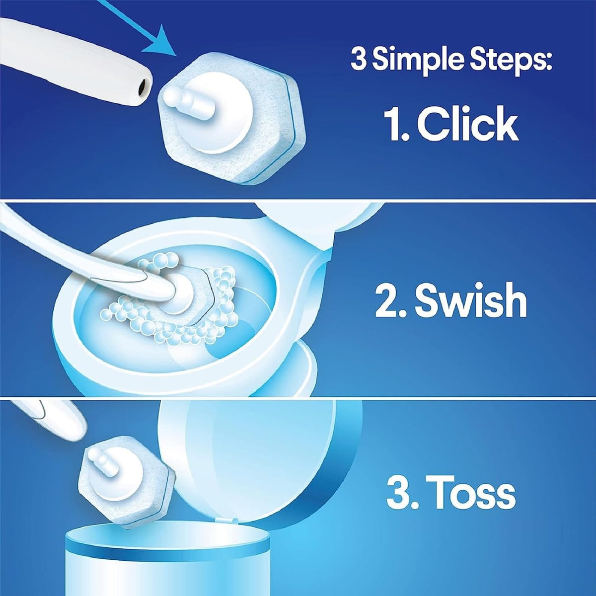 Clorox ToiletWand Disinfecting Refills, Rainforest Rush, Dorm Room Essentials, 30 Ct