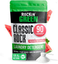 Rockin' Green Classic Rock Laundry Detergent (90 Loads), Plant based, All Natural Laundry Detergent Powder, Vegan and Biodegradable Odor Fighter, Safe for Sensitive Skin, 45 oz (Smashing Watermelons)