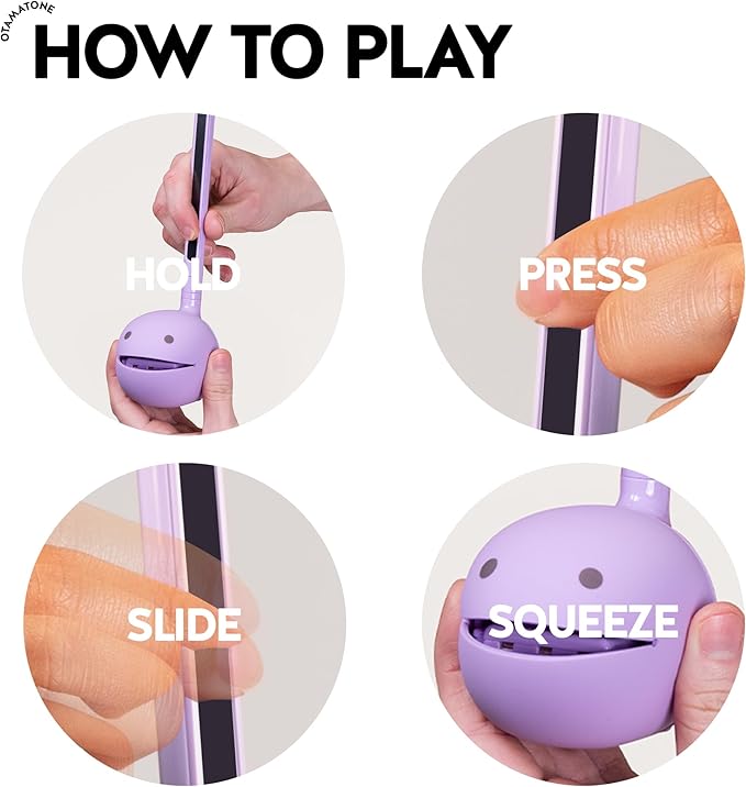 Otamatone Japanese Electronic Musical Instrument Portable Music Synthesizer from Japan by Maywa Denki Studio Award Winning, Educational Fun Gift for Children, Teens & Adults - Purple