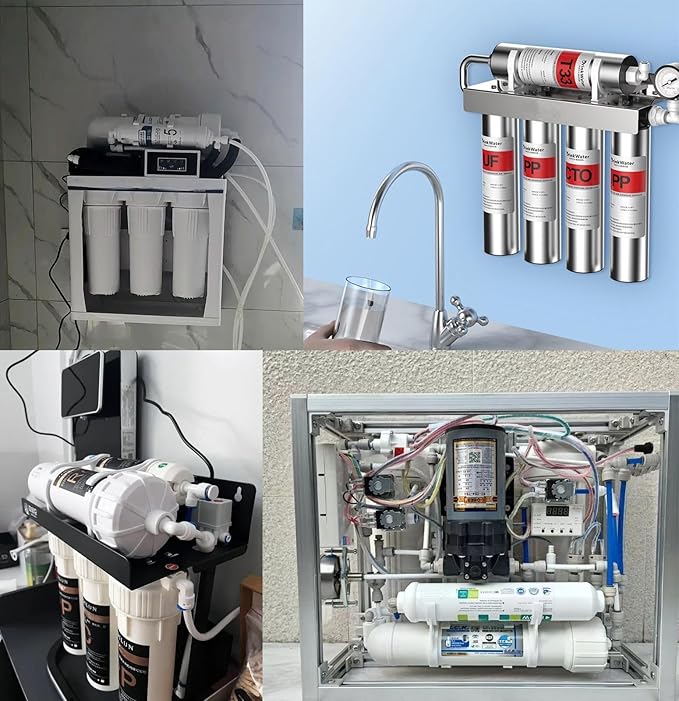 NSF 1/4" & 3/8" One Way Check Valve for Water Line 1/4" & 3/8" Reverse Osmosis Water Filter Push to Connect RO Fittings, Plastic Quick Connect Check Valve (4 pcs+2 pcs)