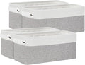 Bidtakay Small Bins for Organization Fabric Baskets for Toilet Paper Storage [4-Pack] Collapsible Narrow Baskets for Towels Socks Organizer Decorative Bins for Nursery Closet Cabinet -15x6x5.5In