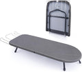 Tabletop Ironing Board with Iron Rest, Metal Mesh Panel Mini Ironing Board with Heat Resistant Cover, Portable Small Iron Board Foldable for Dorms, Apartment and Travel, 32" x12'', Black