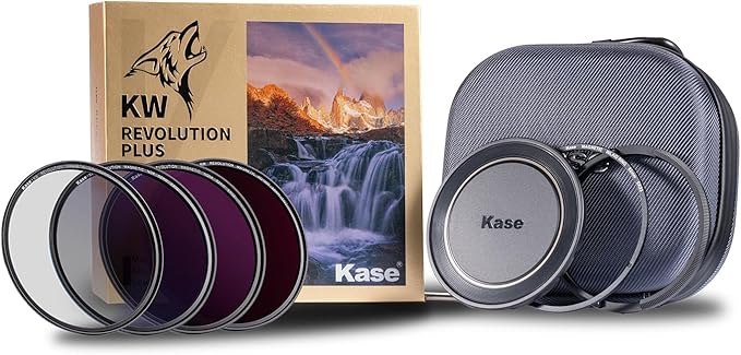 Kase 67mm Magnetic Filters Revolution Plus Master Kit, Includes CPL, ND8/64/1000, Inlaid Ring, Front Lens Cap, Filter Bag, 3D Tool, Suitable for Long-Exposure Landscape Video Shooting
