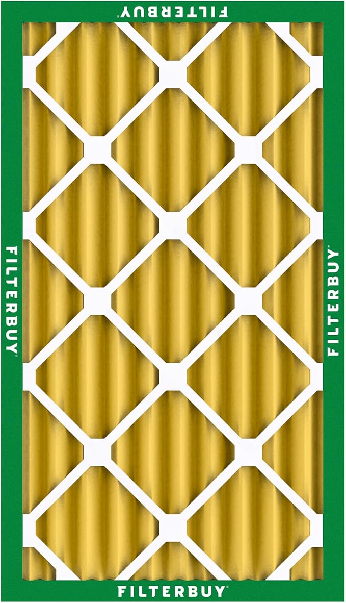 Filterbuy 16x25x4 Air Filter MERV 11 Superior Pet & Allergy Defense (12-Pack), Electrostatic Pleated HVAC AC Furnace Filters Replacement, Made in USA (Actual Size: 15.50 x 24.50 x 3.63)