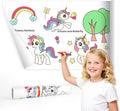 YPLUS Children Drawing Roll, Coloring Paper Roll for Kids, 120 x 11.8 Inch Sticky DIY Painting Drawing Paper Rolls for Toddler, Kids' Gift, Party Activities, Wall Coloring Paper Stickers - Unicorn