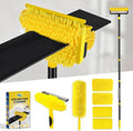 High Ceiling Fan Cleaner Duster for Fans Blades Cleaner with 78.7in Extension Pole Extra Long Handle Cleaning Tool，Reusable Chenille & Microfiber Mop Head for Baseboard Wall Floor Window Glass Wiper