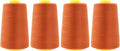 Mandala Crafts 4 Pack of Serger Threads Cones Spools - 40S/2 24000 Yards Polyester Rust Threads for Sergers Machine and Overlock Quilting Sewing Machine