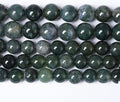 90PCS 4mm Natural Green Moss Agate Beads Gemstone Round Loose Spacer Beads for Jewelry Making DIY Bracelet Necklace Earrings 15" Inch(Moss Agate Beads, 4mm)