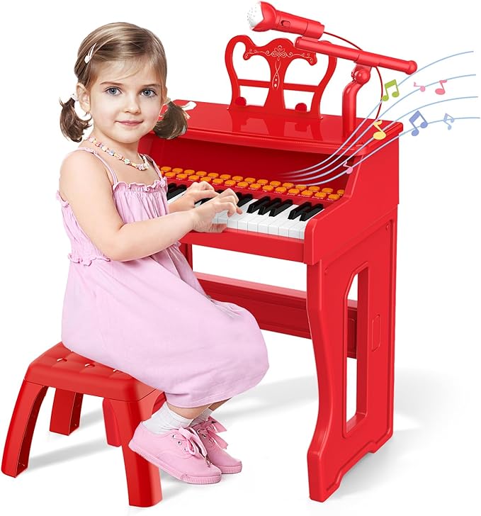 Toy Pianos for Kids Ages 3-7 - Children's Musical Keyboard for Beginners Boys Girls Birthday Gift Learning Piano 37 Keys 4 5 6 8 Years Old Girls and Boys Birthday Gift