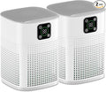 2 Pack Air Purifiers for Home Bedroom up to 2190ft², Honeyuan H13 HEPA Air purifier with 360°Air Intake, 3 Fan Speeds, White