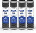 5 Micron 10" x 2.5" Whole House CTO Carbon Block Water Filter Cartridge Replacement for AO-WH-PRE-RCP2, FX12P, WFPFC8002, WFPFC9001, WHKF-WHWC, FXWTC, W5CIP, 3WH-STDCW-F02, SCWH-5 (Pack of 4)