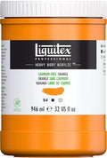 Liquitex Professional Heavy Body Acrylic Paint, 32-oz (946ml) Pot, Cadmium Free Orange