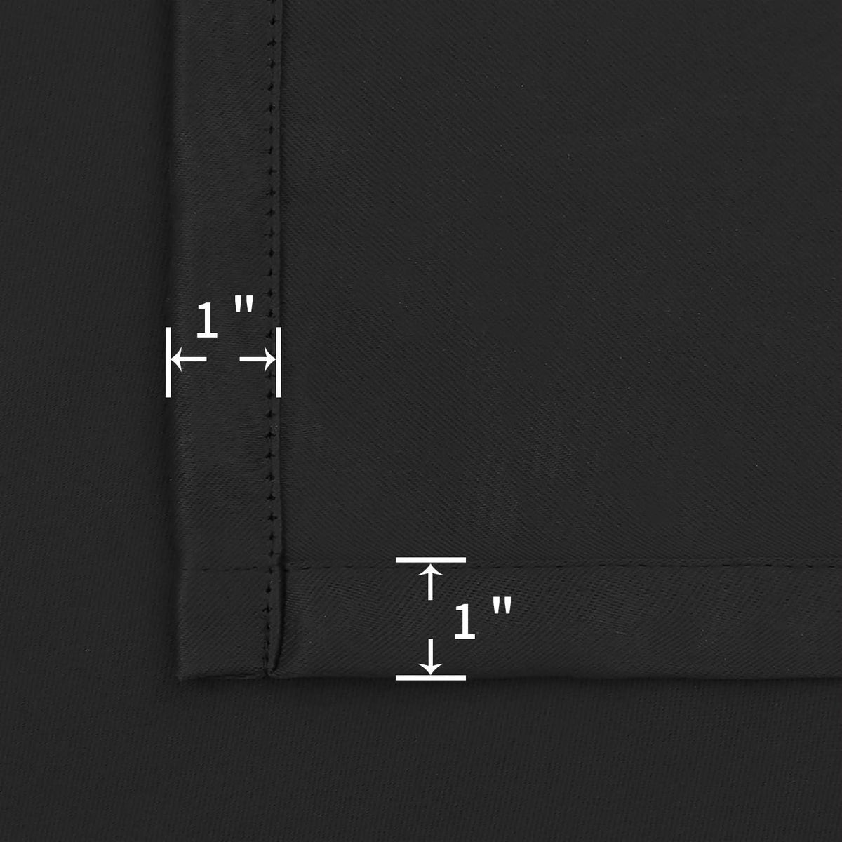 BGment Rod Pocket Blackout Curtains for Bedroom - Thermal Insulated Room Darkening Curtain for Living Room, 52 x 45 Inch, 2 Panels, Black