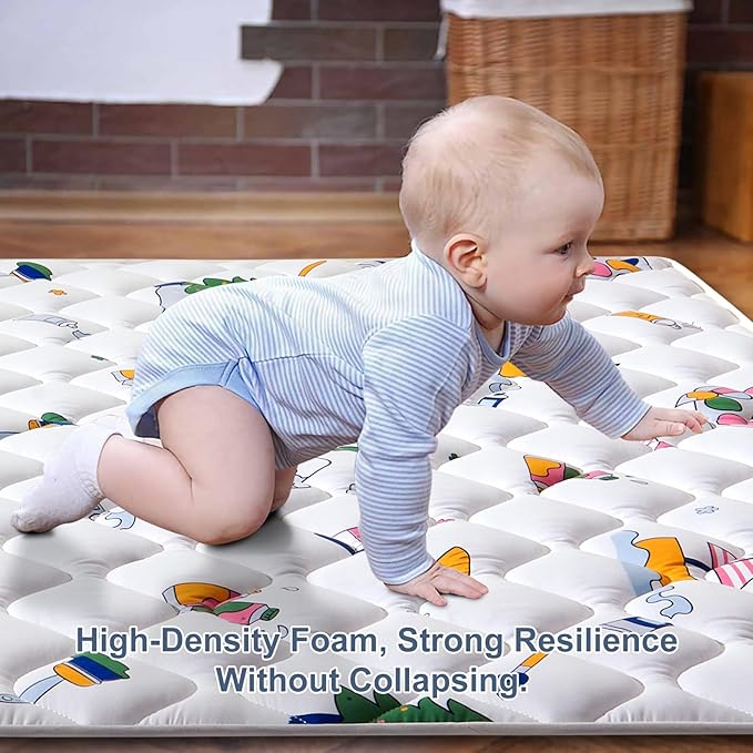 Baby Play Mat - 79" X 71",Premium Thicker Foam One-Piece Crawling Mat, Machine Washable, Extra Large Anti-Slip Activity Playmat for Babies, Toddlers & Infants
