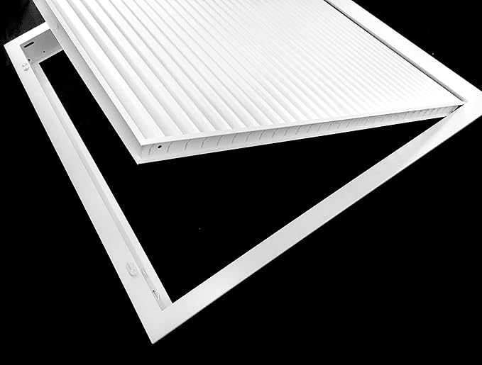 20" X 25" Aluminum Return Filter Grille for 1" Filter - Easy Airflow - Linear Bar Grilles [Outer Dimensions: 22.5w X 27.5h]