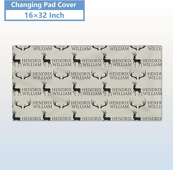 Personalized Woodland Deer Crib Set - 5 Pcs Nursery Bedding Set With Double Layer, Soft Bedding Sets For Boys, Girls, Toddlers, Infants