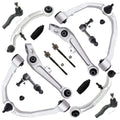 Detroit Axle - 14pc RWD Front End Kit for 2003-2004 INFINITI G35 Nissan 350Z, 2 Upper Control Arms 4 Lower Forward Rearward Cont