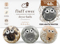 Fluff Ewes Wool Dryer Balls 3 Pack Premium New Zealand Wool Laundry Balls for Dryer, No Static Dryer Balls Laundry Reusable Cute - XL Wool Dryer Balls Cute, Baby Dryer Balls for Dryers - Lights