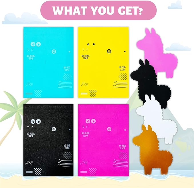 VKPI 4 Pieces EVA Foam Art Crafts Gift Kit, Creative Make Your Own Llamas, Cartoon Foam Paper Craft Projects for Kids Ages 4+ Toddler, Preschool Learning Toy for Birthday Party Favor Supplies